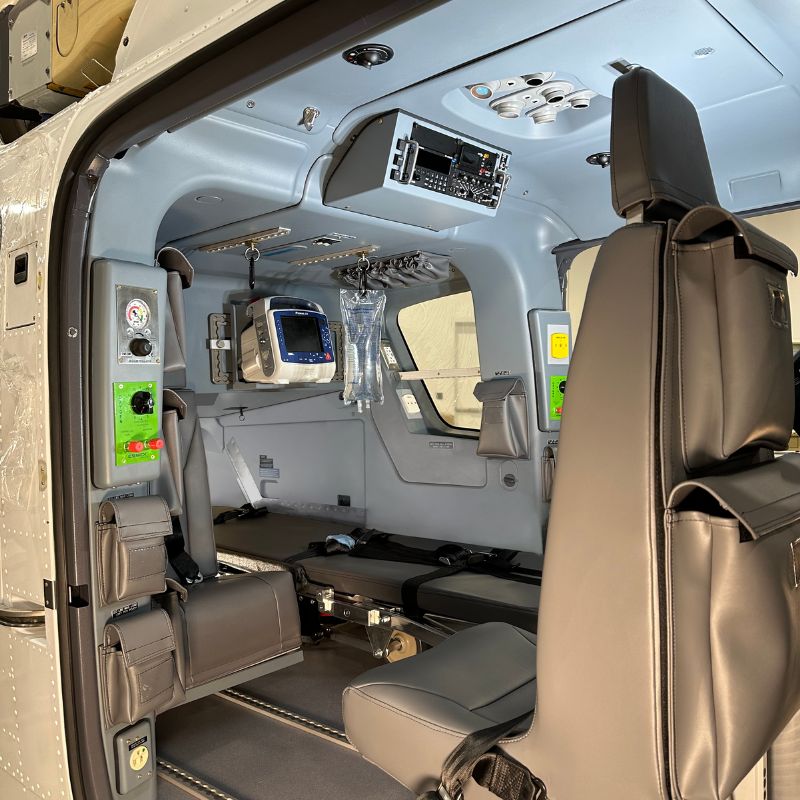 H135 helicopter medical interior